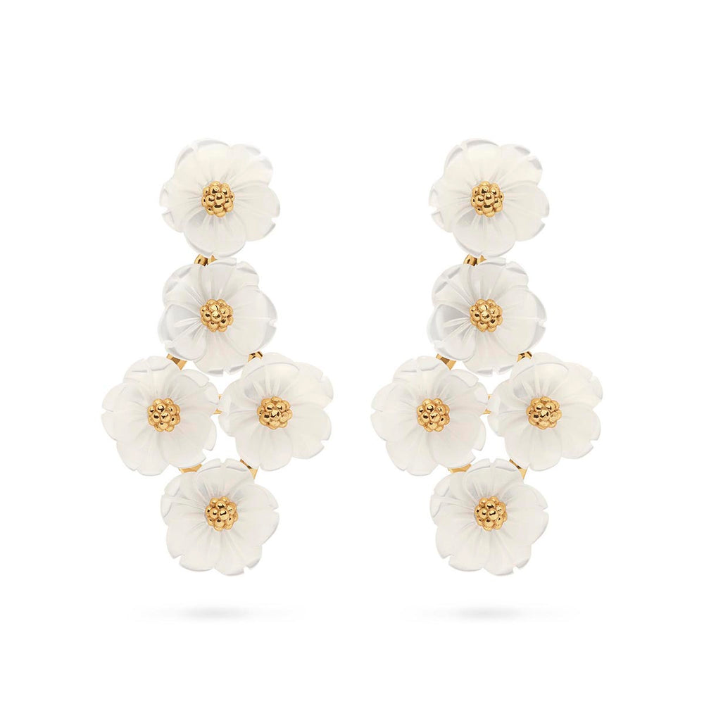Mermaid Garden Floral Petite Post Drop Earrings