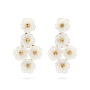 Mermaid Garden Floral Petite Post Drop Earrings