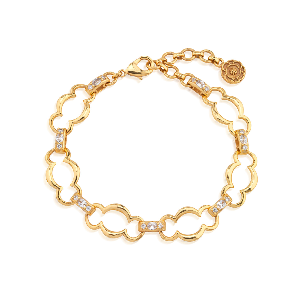 Maharani Grande Chain Bracelet, 7.5"+2" in Clear Cubic Zirconia