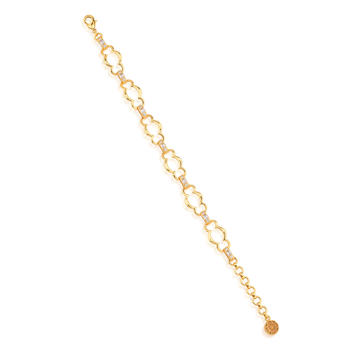 Maharani Grande Chain Bracelet, 7.5"+2" in Clear Cubic Zirconia