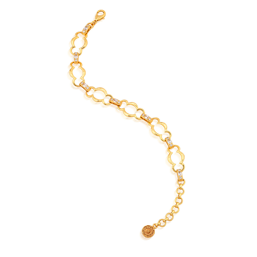 Maharani Grande Chain Bracelet, 7.5"+2" in Clear Cubic Zirconia