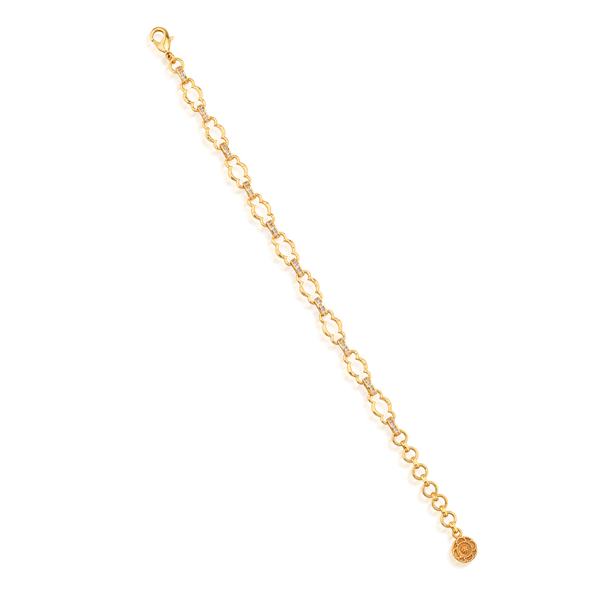 Maharani Petite Chain Bracelet, 7"+ 2" in Clear Cubic Zirconia