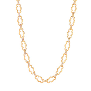 Maharani Petite Chain Necklace, 16"+2" in Clear Cubic Zirconia