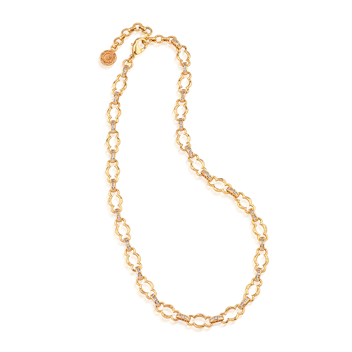 Maharani Petite Chain Necklace, 16"+2" in Clear Cubic Zirconia