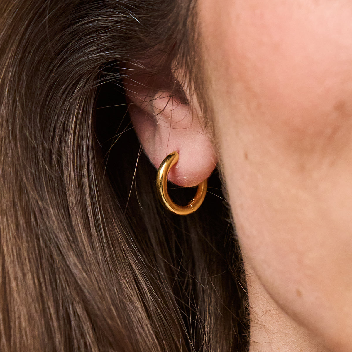 Scarab Huggie Charm Earrings in Gold