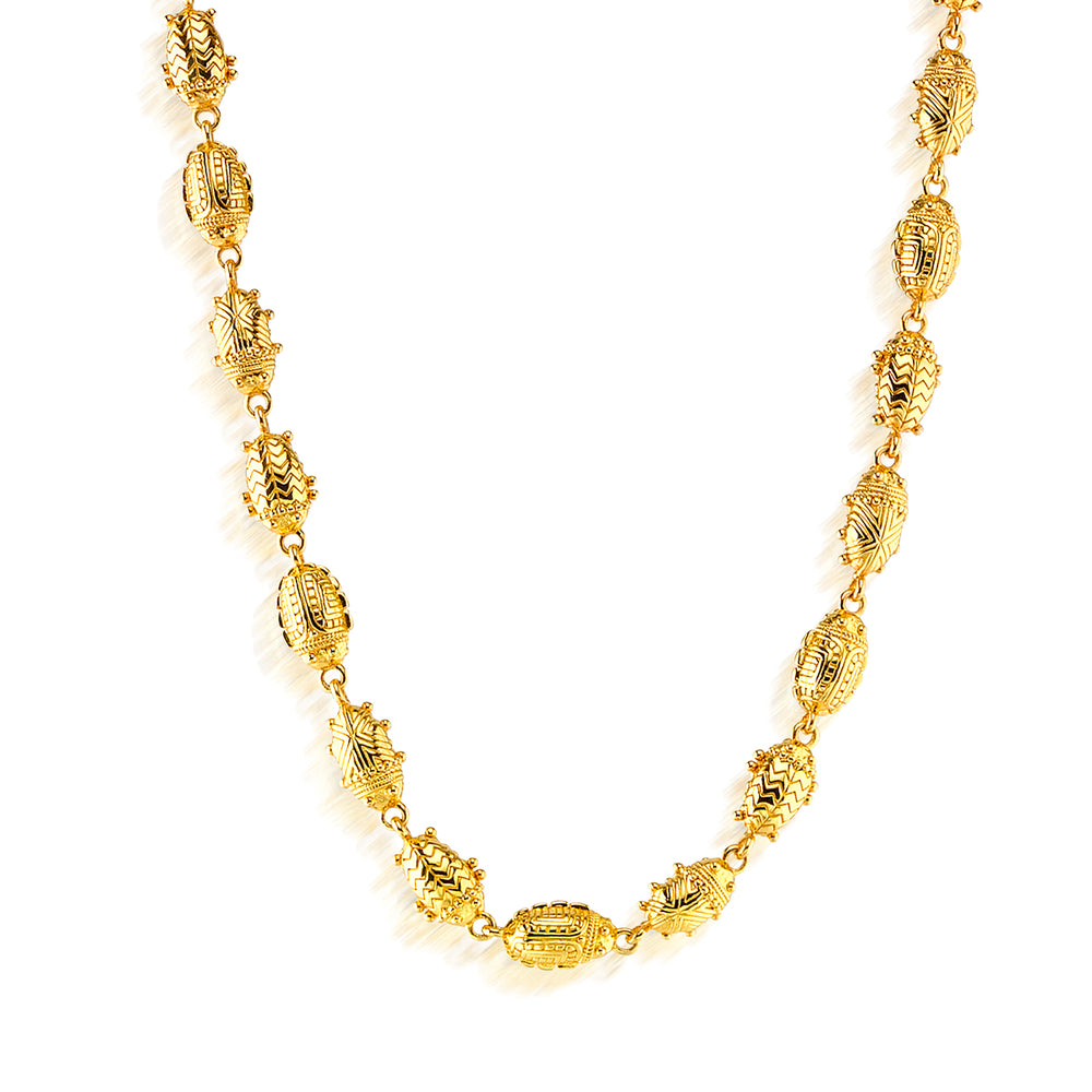 Scarab Petite Linear Link Necklace, 18"+ 1" in Gold