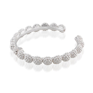 Berry Eternity Hinged Bangle in Silver