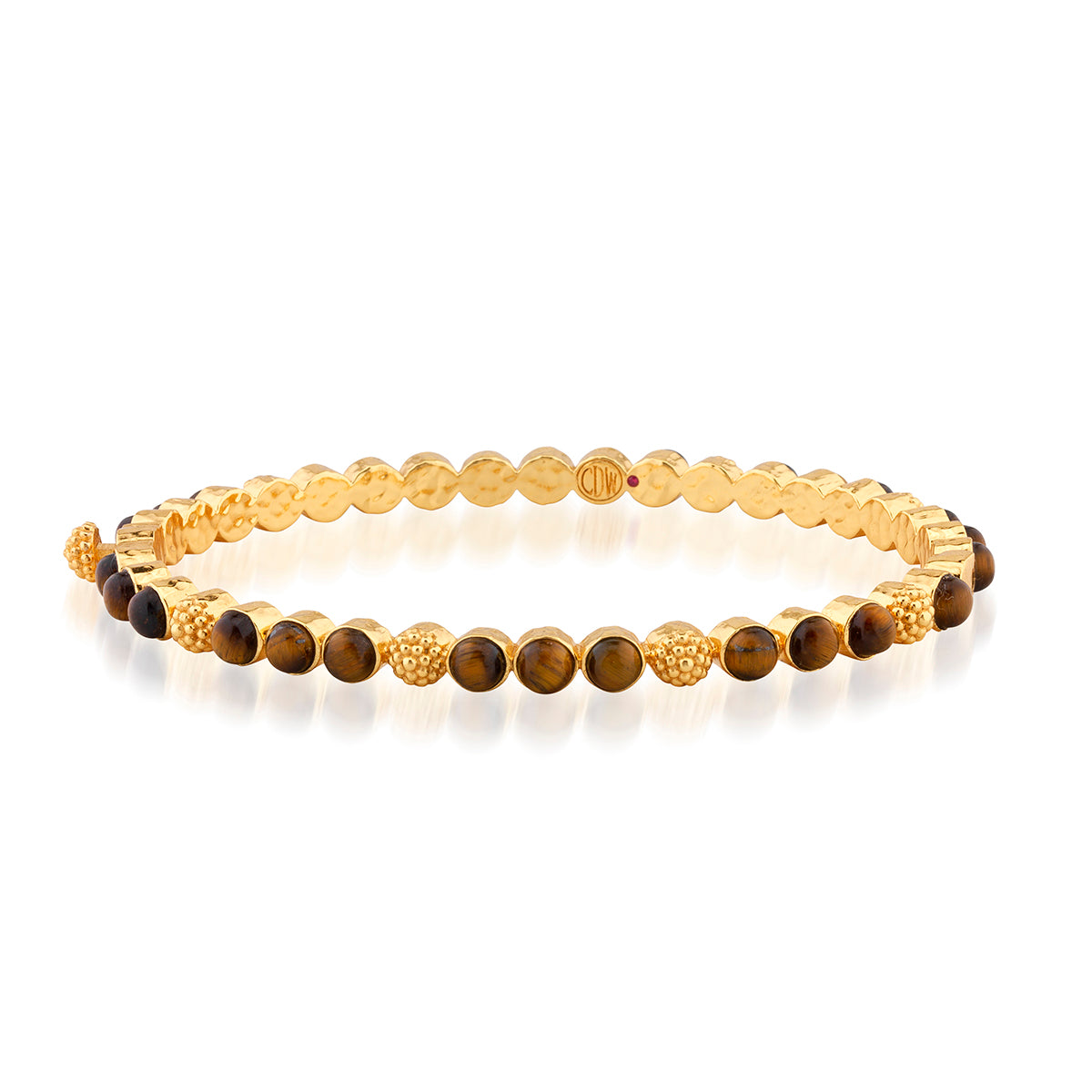 Berry Gem Petite Hinged Bangle in Tiger’s Eye