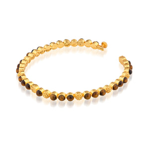 Berry Gem Petite Hinged Bangle in Tiger’s Eye