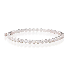 Berry Eternity Petite Hinged Bangle in Silver