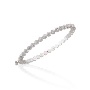 Berry Eternity Petite Hinged Bangle in Silver