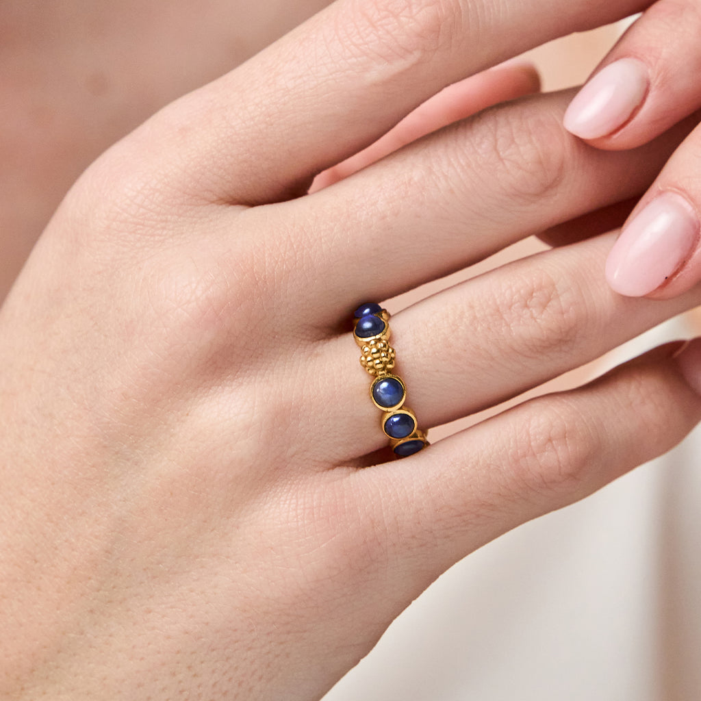 Berry Gem Ring in Blue Labradorite