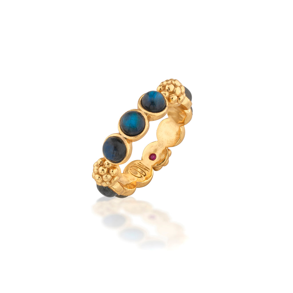 Berry Gem Ring in Blue Labradorite