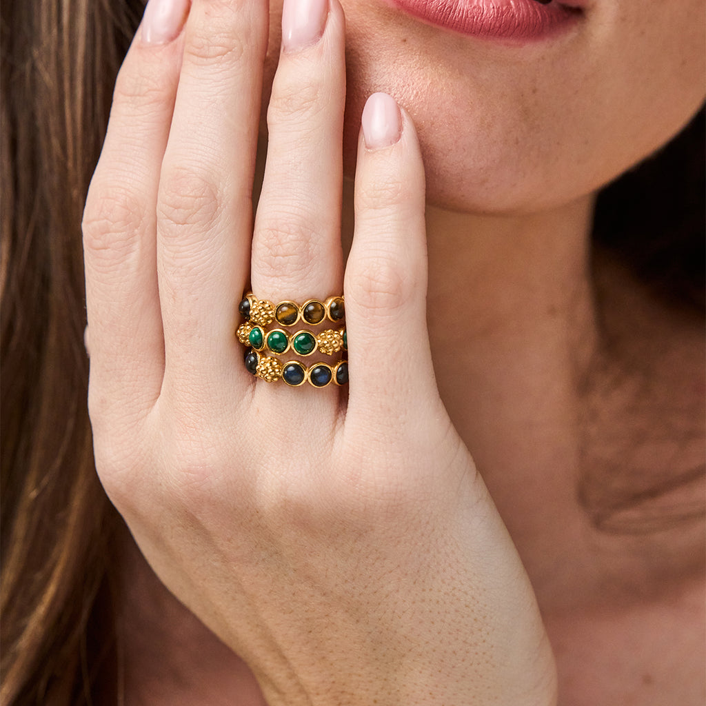 Berry Gem Ring in Blue Labradorite