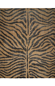 Zebre Hand-Knotted Rug in Brown & Black