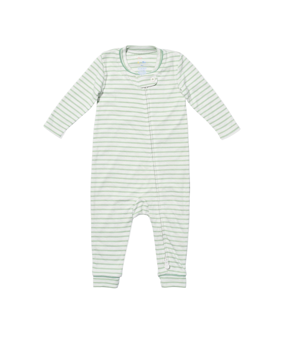 Ziggy Zip Romper in Dusty Seafoam Mini Stripe