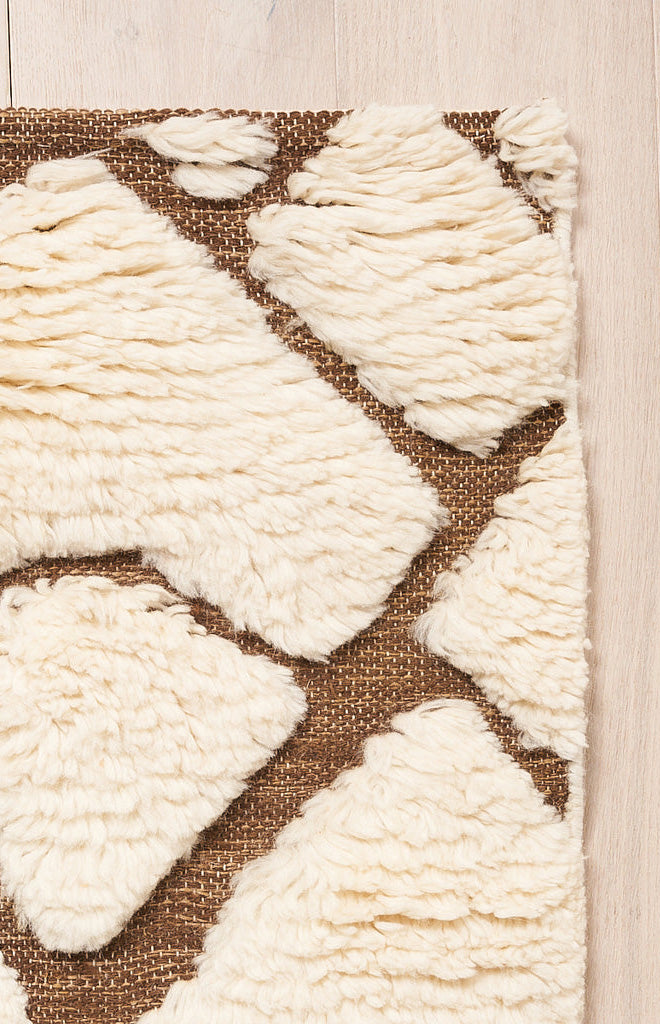 Zimba Rug in Ivory & Brown