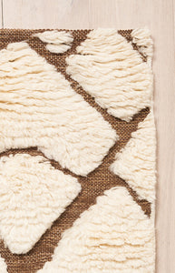 Zimba Rug in Ivory & Brown