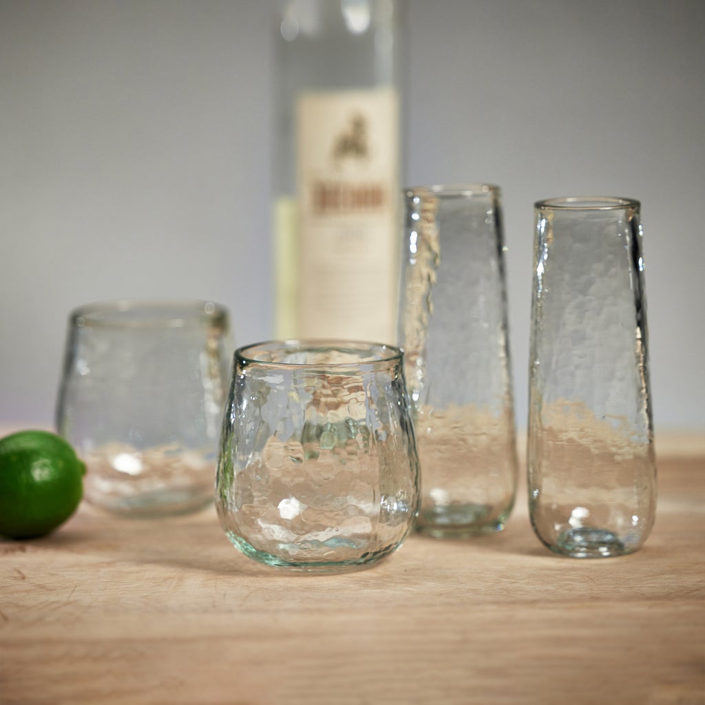 Artisan Hammered Stemless Glass - Set of 4