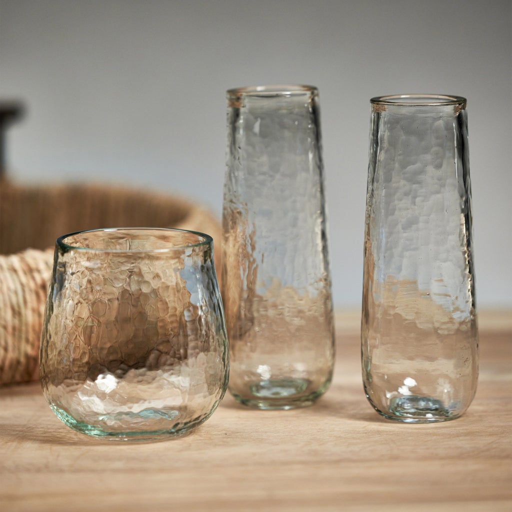 Artisan Hammered Stemless Flute - Set of 4