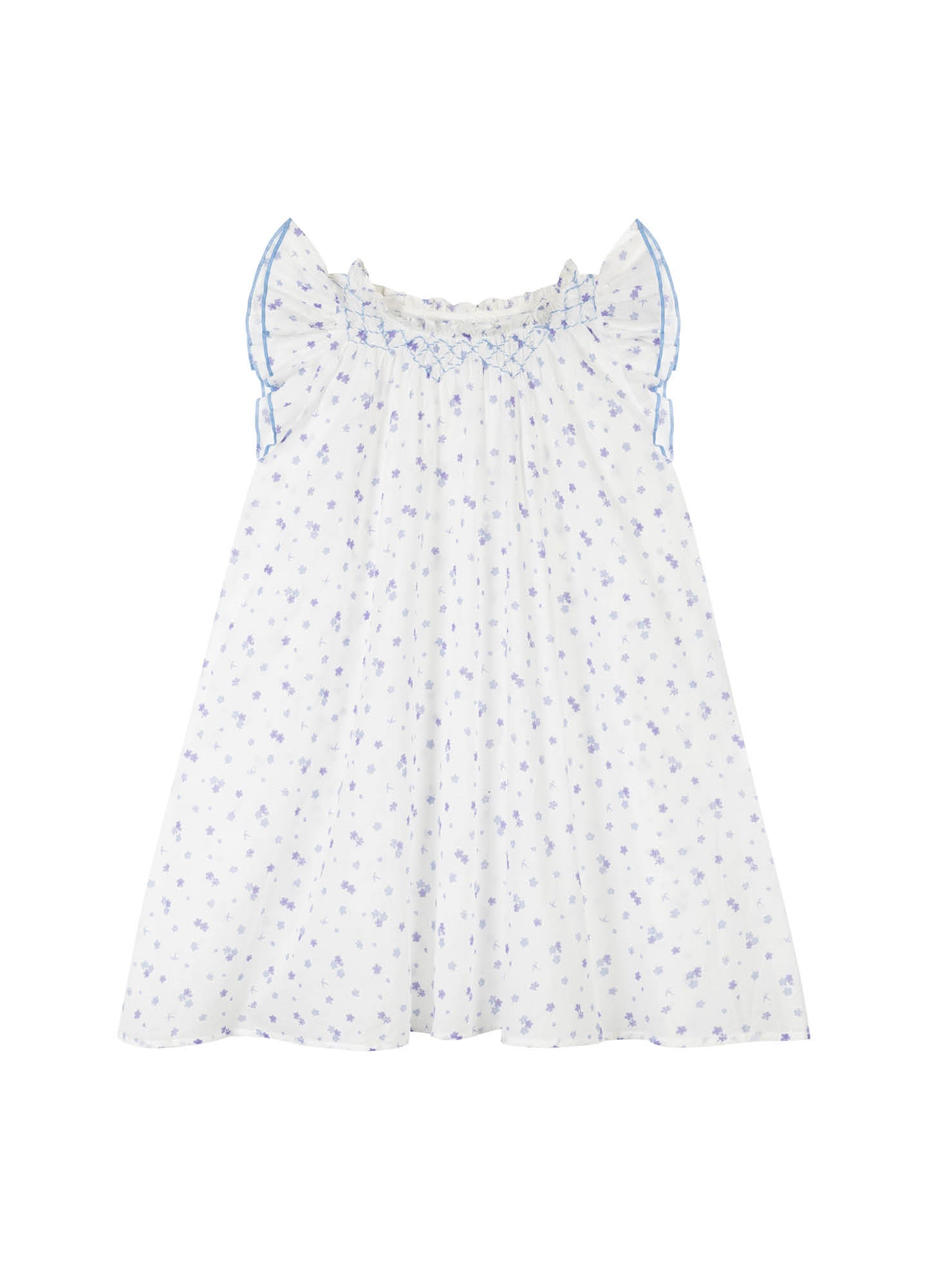 Children’s Zoe Plumbago Smocked Nightdress