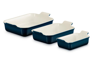Heritage 3-Piece Rectangular Baking Dish Set in Nuit