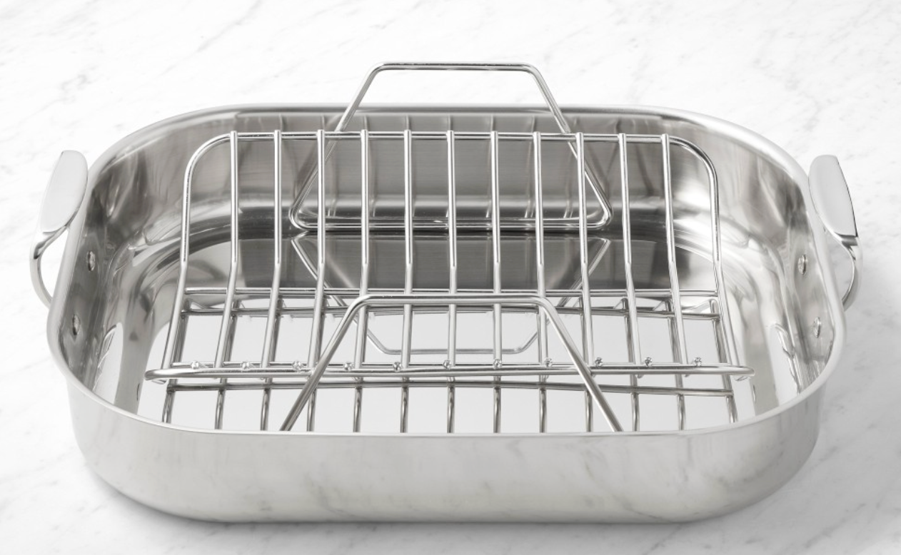 All-Clad Stainless-Steel Roasting Pan with Rack XXL