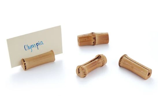 Bamboo Placecard Holders (4)