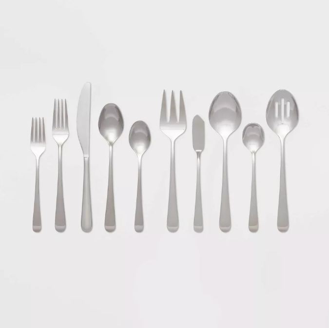 45pc Harrington Flatware Set Silver - Threshold™