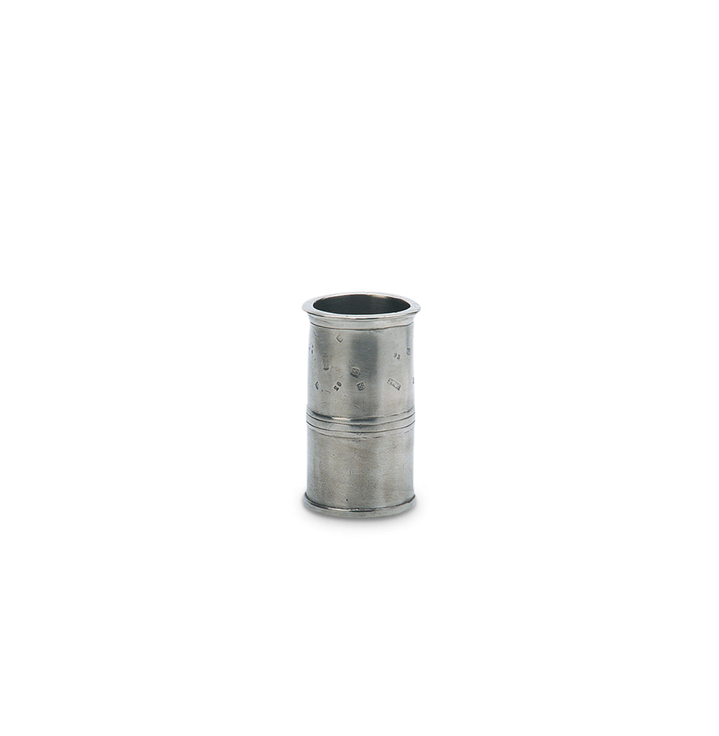 Front view of Measuring Beaker, Medium showcasing its cylindrical form and raised bands with a white background