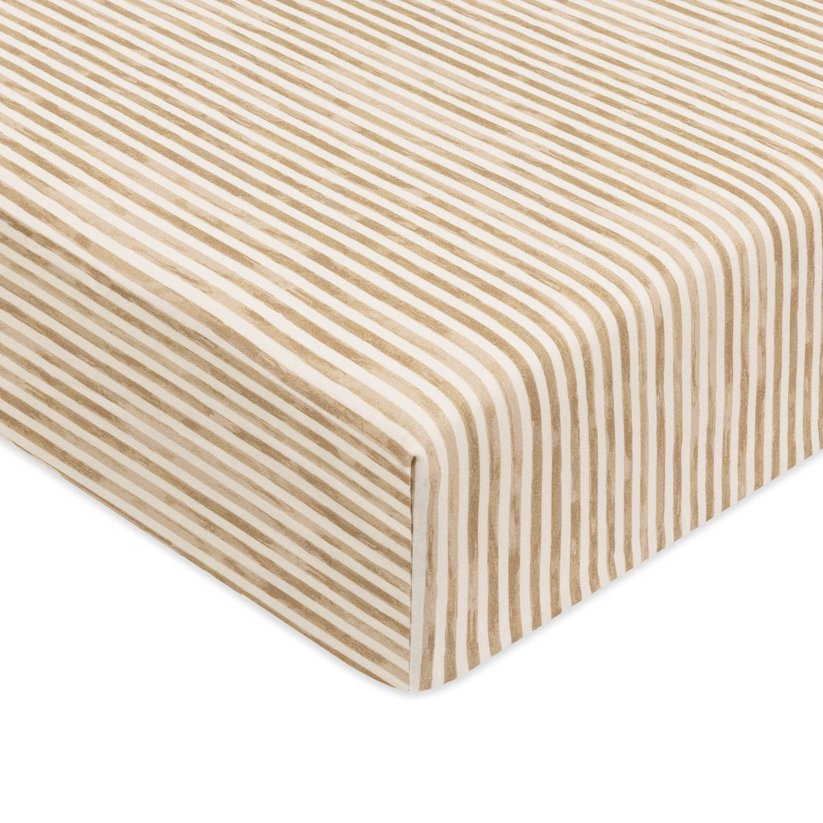 Crib Sheet in GOTS Certified Organic Brushed Cotton by Nate Berkus in Autumn Stripe