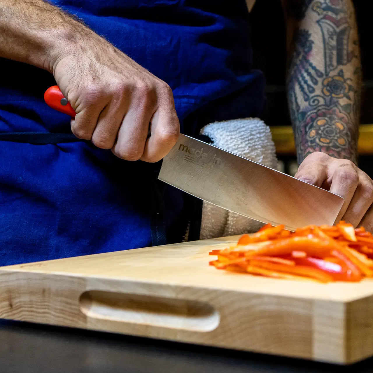 Nakiri Knife in Pomme Red