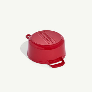 Enameled Cast Iron Saucepan in Made In Red