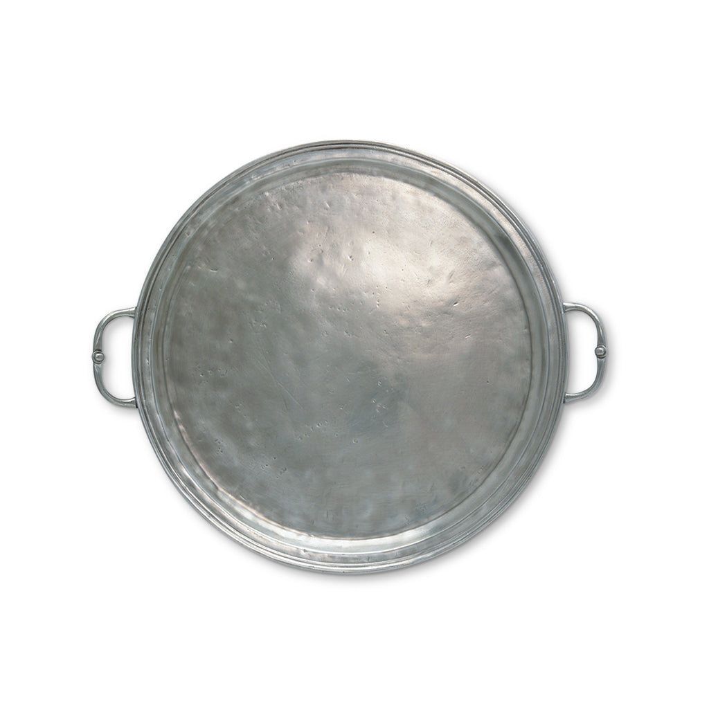 Round Tray with Handles, Large