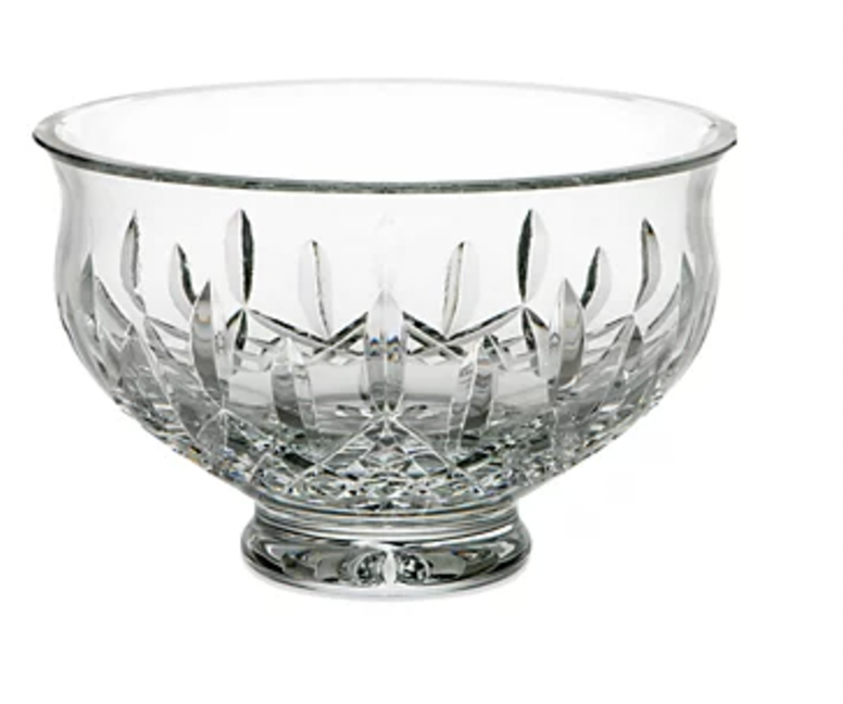 Waterford Lismore Crystal Footed Bowl, 8"