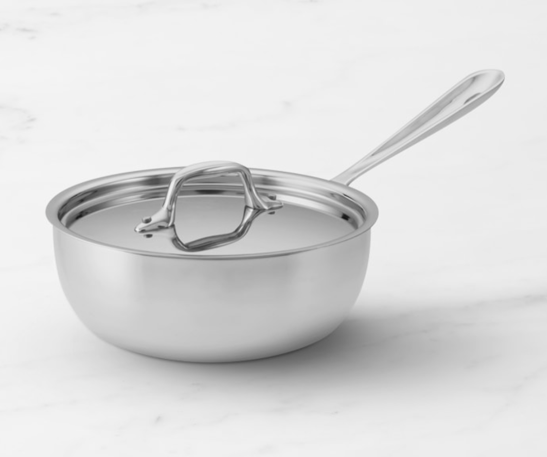 All-Clad D3® Tri-Ply Stainless-Steel Saucier - 2 Qt.