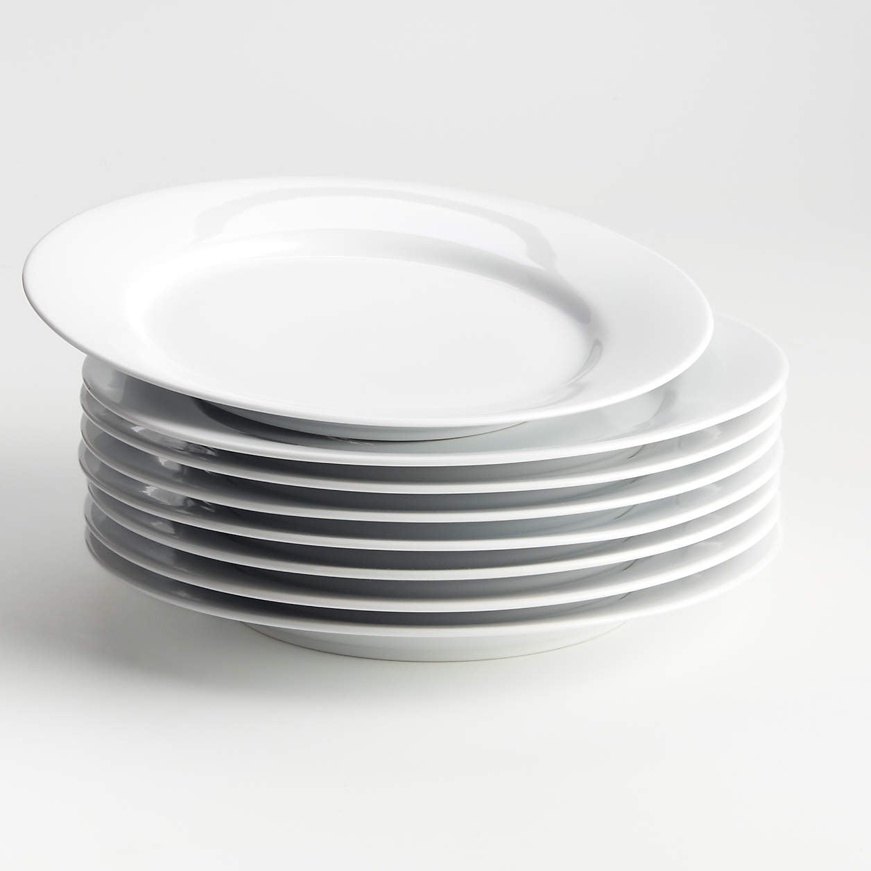 Aspen Rimmed Porcelain Dinner Plates, Set of 8