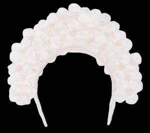 Embellished Flower Crown with Faux Pearl