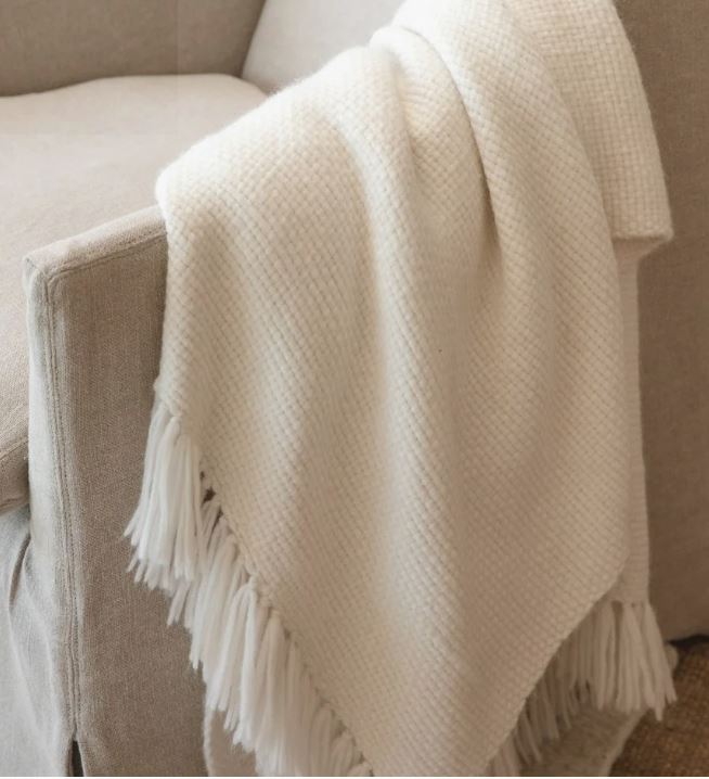 Alpaca Basketweave Throw