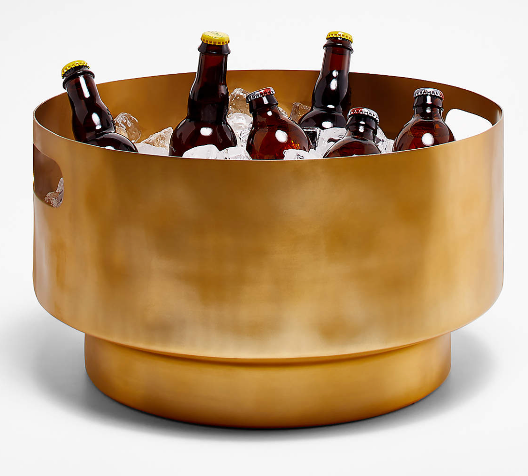 Brass Hammered Beverage Tub