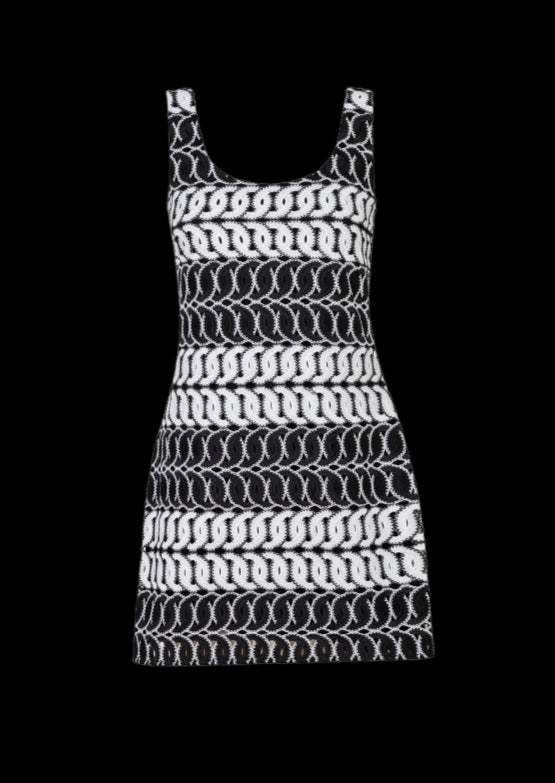 Andino Mini Dress Black/White