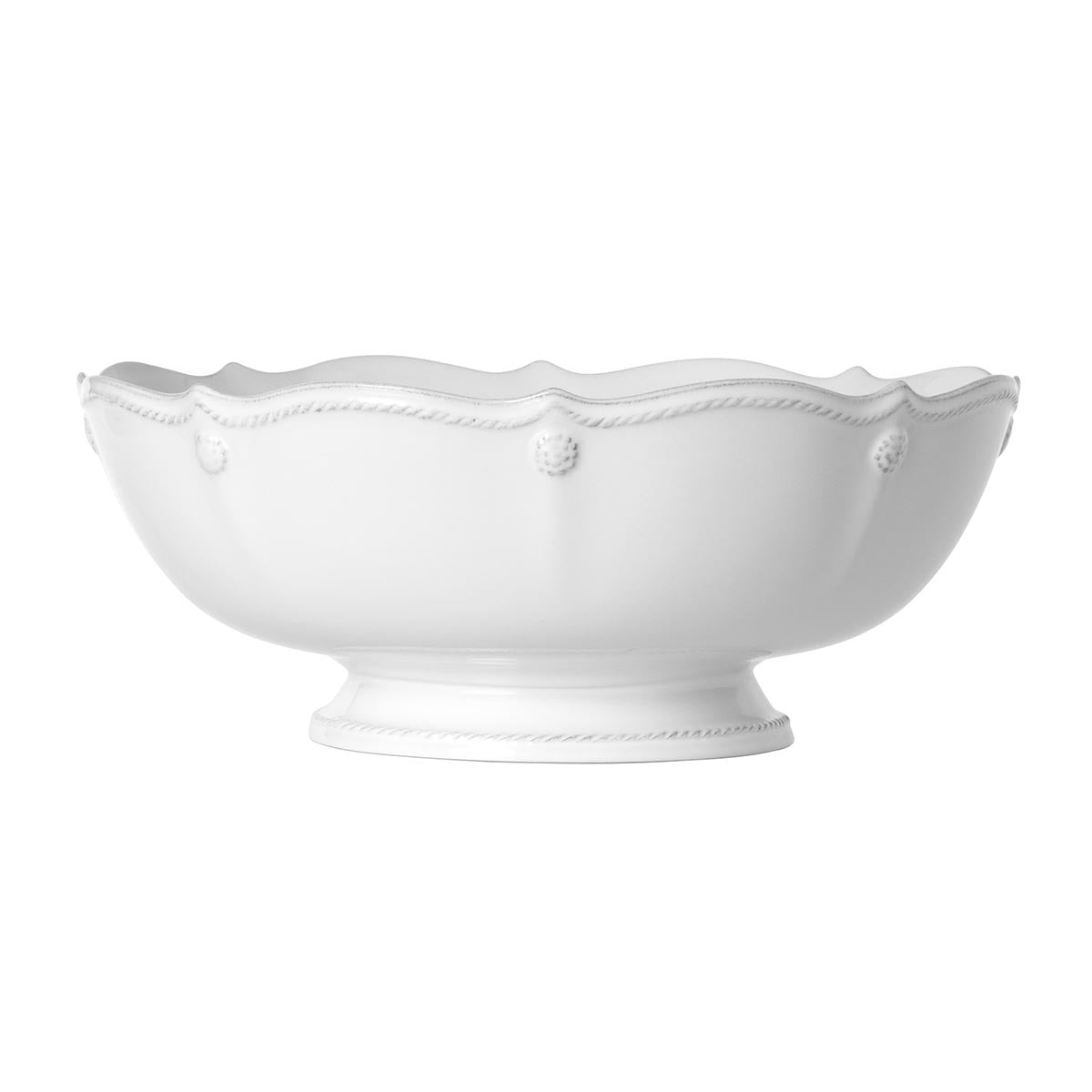 11" Footed Fruit Bowl - Whitewash