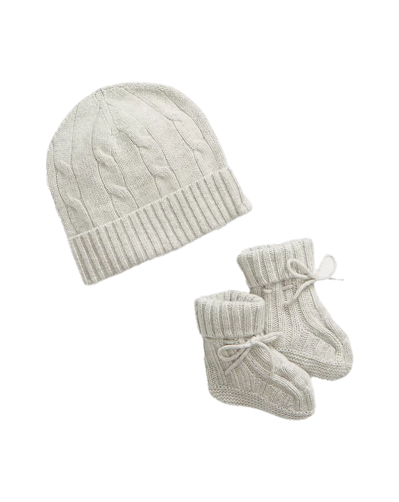 Cashmere Beanie & Bootie Set