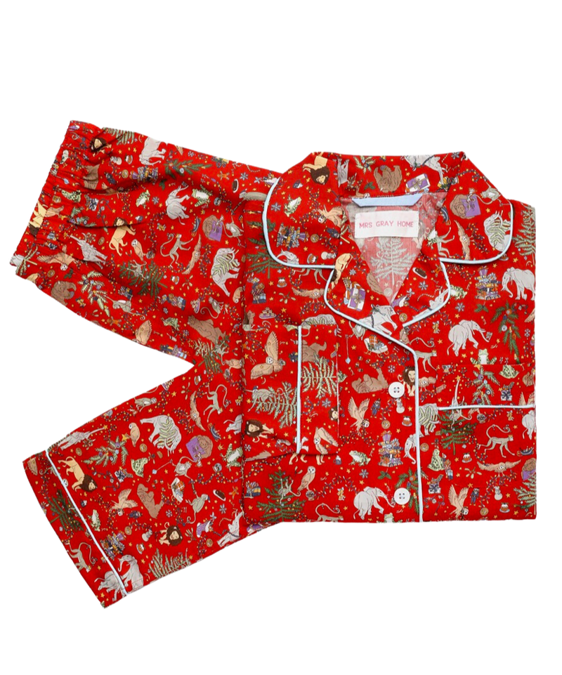 Children’s Liberty of London Holiday Pajama Set in Red