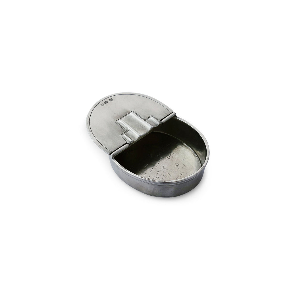 Oval Lidded Cigar Ash Tray
