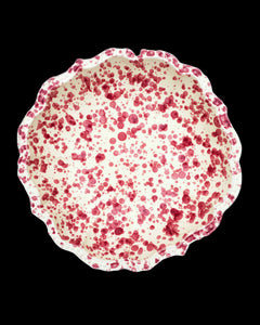Speckled Serving Bowl in Burgundy