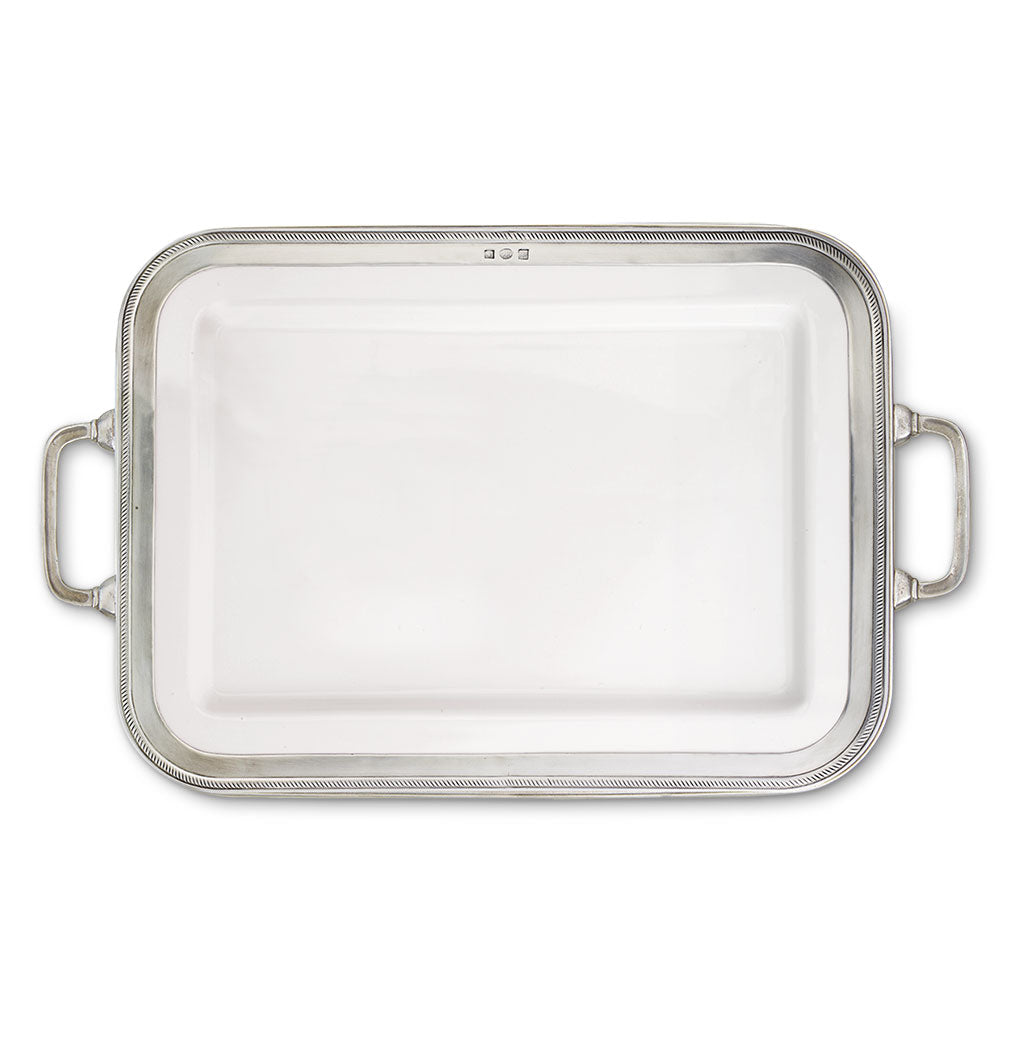 Luisa Rectangular Platter with Handles, Large