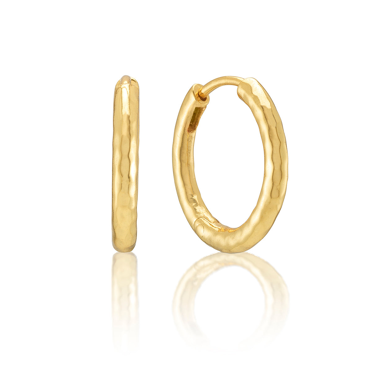 Berry Clover Hoop Earrings with Double Sided Charm in MOP