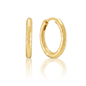 Berry Clover Hoop Earrings with Double Sided Charm in MOP