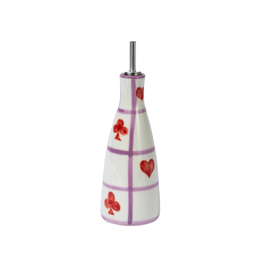 Oily Cheri Olive Oil Dispenser in Lilac & Red